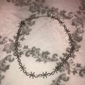Blackheart Barbed Wire Metal Choker
